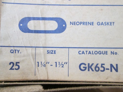 25pcs APPLETON GK65-N NEOPRENE GASKET 1-1/4" - 1-1/2" *** NEW - Imagen 2 de 2