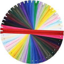 48 Pcs 16 Inch Multicolor Nylon Coil Zippers for Sewing Crafts