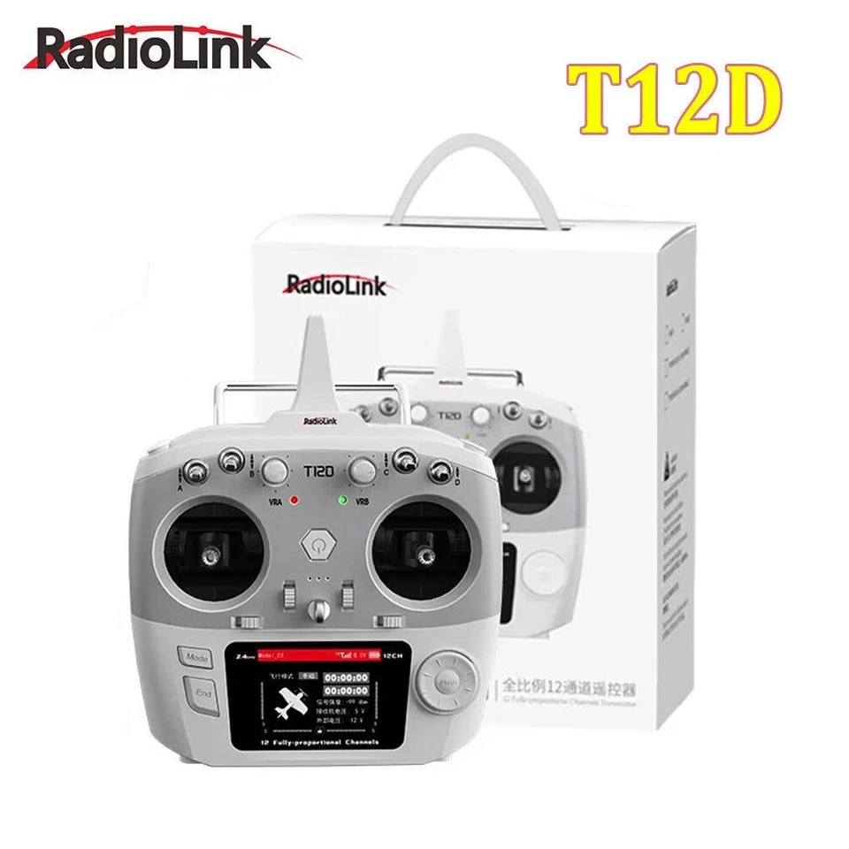 RadioLink T12D 12 Channels RC Transmitter 2.4GHz Remote Control for Drone RC Car - Image 3 of 4