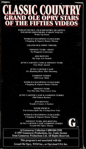 Classic Country: Grand Ole Opry Stars of the Fifties Videos (VHS, 1997) 4 0f 12 - Imagen 2 de 4