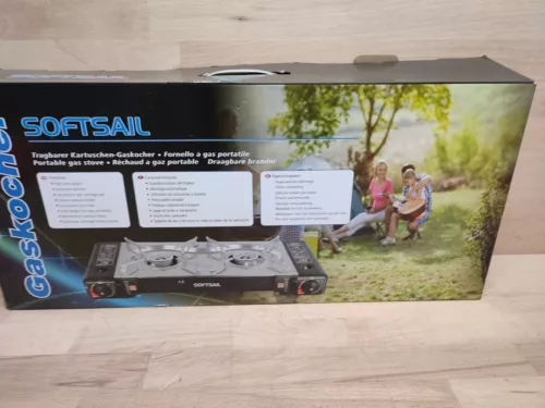 Doppel Kartuschenkocher 2 flammig Camping Gas Kocher Outdoor Campingkocher Herd