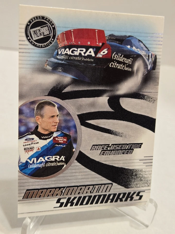 Mark Martin 🛞 2003 Press Pass Eclipse Skidmarks 🛞 RACE USED TIRE RUBBER 🔥🔥🔥 - Image 2 of 4