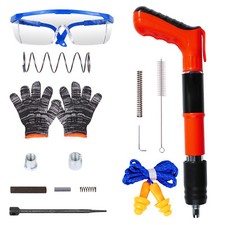 Portable Cordless Concrete Nail Gun Nailer Wall Fastening Tool Kit Red w/o Nails