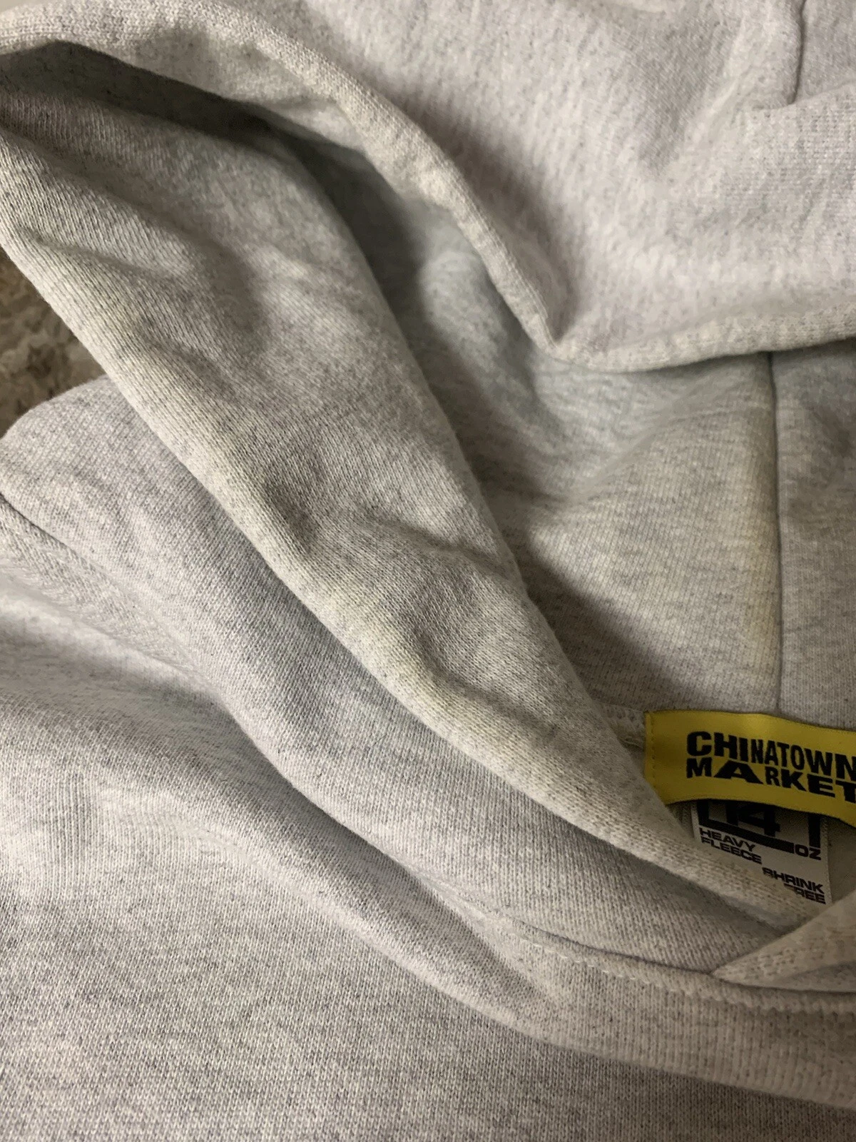 Felpa con cappuccio Chinatown Market Born Again Christian Dior grigio strass XL