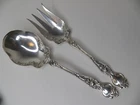 WALLACE VIOLET SOLID STERLING SILVER SALAD SET 8 3/4"  NO MONOGRAM