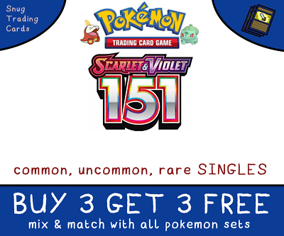 Pokemon 151 Single Cards - BUY 3 GET 3 - MINT | eBay UK Pokemon 151 Single Cards - BUY 3 GET 3 - MINT | eBay UK