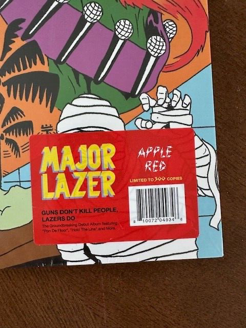 MAJOR LAZER Guns Don't Kill People Do NEW 2x LP Apple RED Vinyl