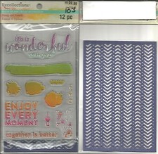 Recollections Color Splash Stamp  Stencil Set Life Is Wonderful With You 103