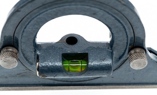 Combination Square Protractor Cast Iron w/ Bubble Level 446g 6in Vintage Used - Picture 7 of 9