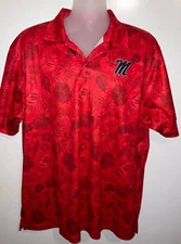 Champion Golf Polo Shirt XXL 2XL Red Golf Hawaiian Men’s Ole Miss University