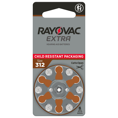Rayovac Extra Size 312 Zinc Air Hearing Aid Batteries - Multiple Pack Available
