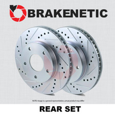 REAR SET BRAKENETIC Sport Drilled Slotted Brake Disc Rotors BNS40068.DS