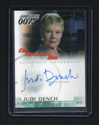 James Bond Die Another Day 2002 Autogramm Autokarte A2 Judi Dench als M