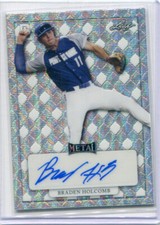 2022 Leaf Perfect Game All American Silver Wave Braden Holcomb Auto 6/9