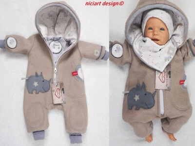 niciart design ♥WALKOVERALL♥WOLLWALK ANZUG♥WALK Wagenanzug ♥NASHORN beige