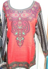 NEW Printed Crepe tunic top blouse - Printed crepe kurta size 46