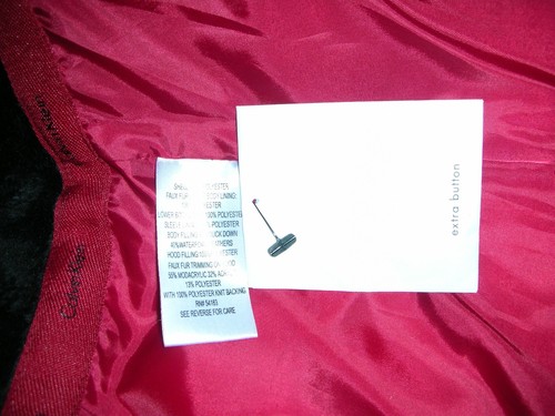 Calvin Klein ORG puffy jacket RED coat down winter puffer US XS (EU Small) new - Picture 9 of 11