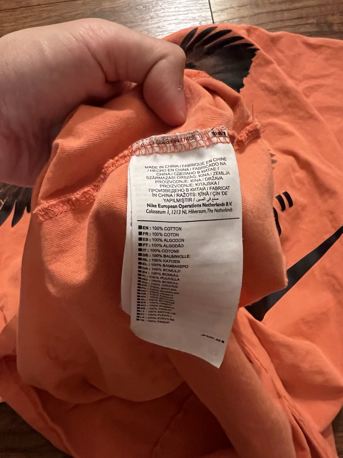 OFF WHITE X NIKE NIKE X OFF WHITE SMOKING "LOGO" [BQ0827 891] ARANCIONE CALVO AQUILA VIRGIL ABLOH TAGLIA S