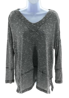 Mirror Image Womens Navy Blue and White Long Sleeve Top Winter Casual Size Small
