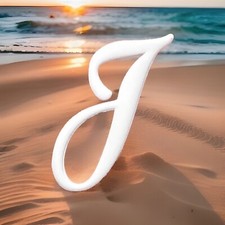 White Initial 'J'  Bogg Bag Letter charm Accessories New 4 in length