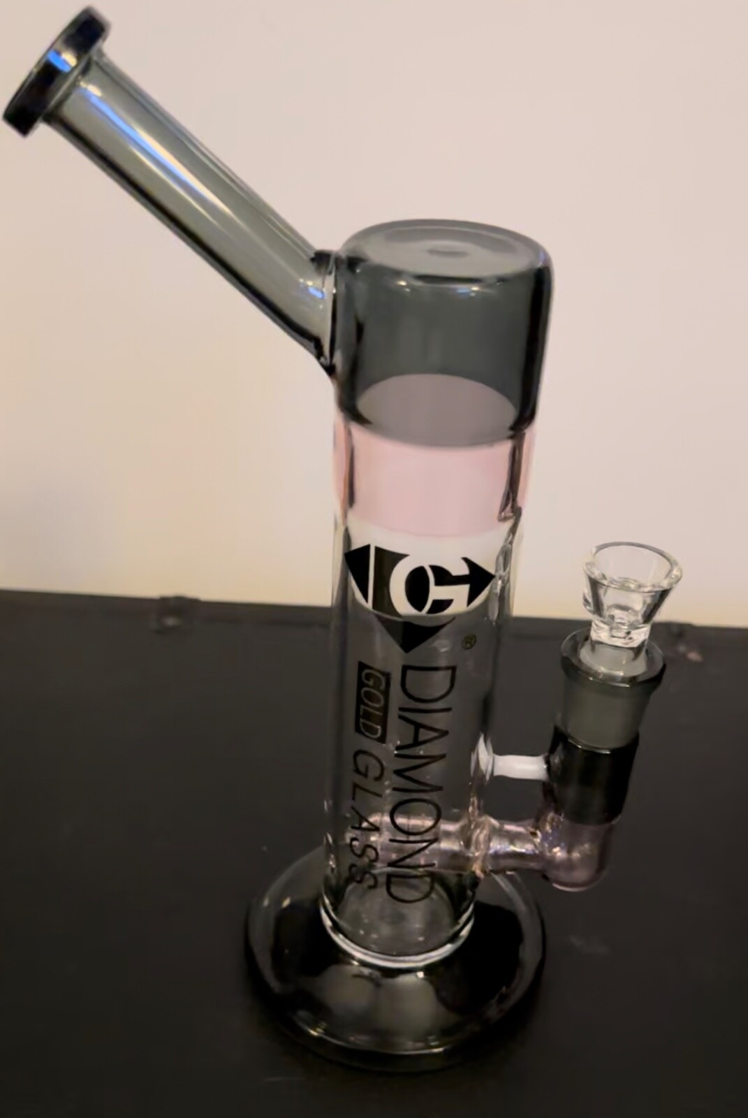 2023 DIAMOND GLASS DUAL-TONED INLINE PERC BUBBLER BONG