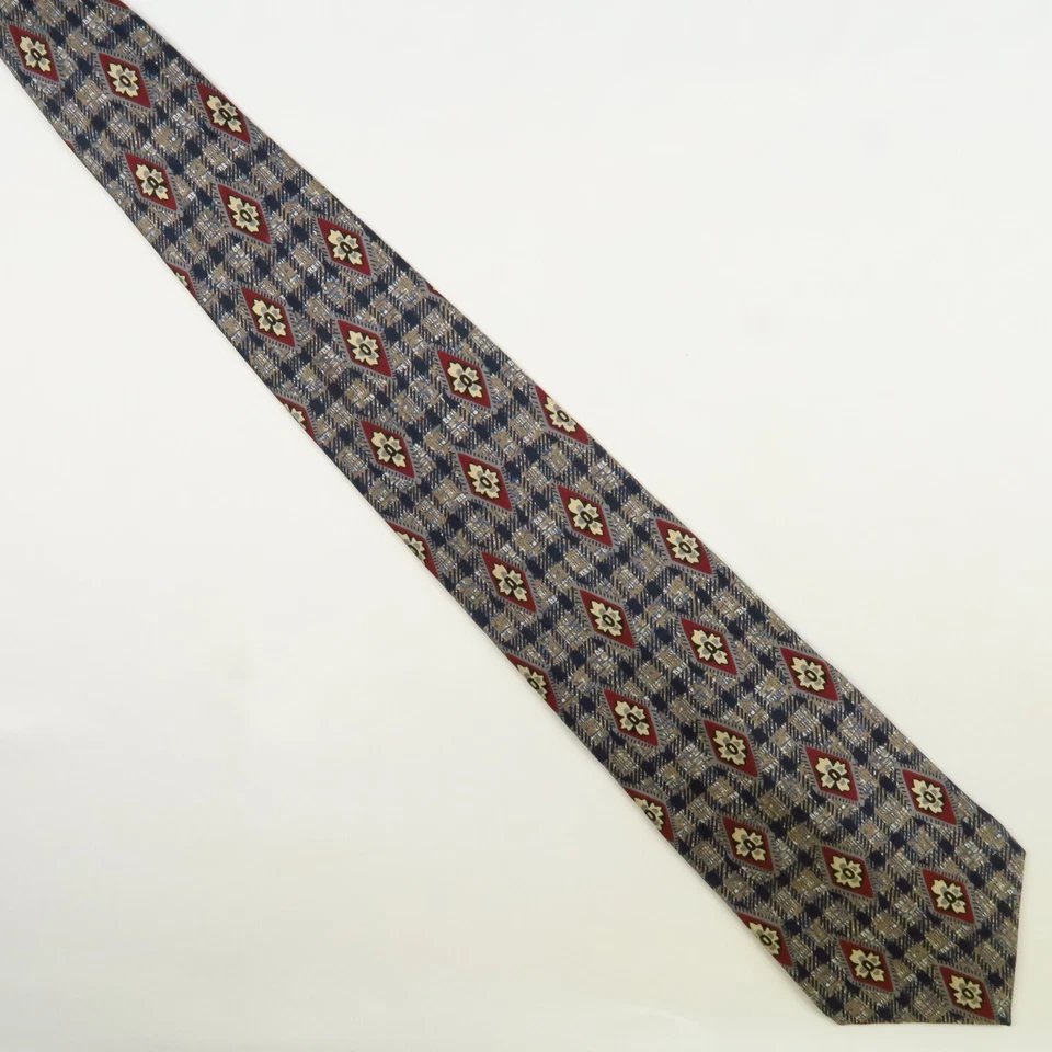 Moda Prendas para el cuello para hombre Corbata Multi Geométrica Diamante Estampado a Cuadros Seda 56x3.75 Foto 2 de 4