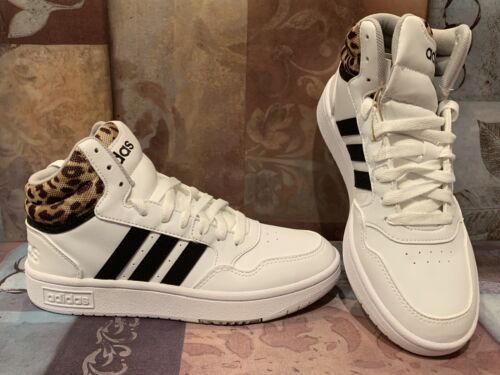 ADIDAS Women's Hoops 3.0 Mid Basketball Shoes Leopard Sz 6 Style GY4753 (T70) - Picture 2 of 7