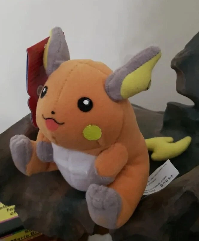 Pokemon Plush RAICHU #26 5-1/2" Hasbro 1999 W Toosh Tag & Hang Tag NEAR MINT - Image 2 of 4