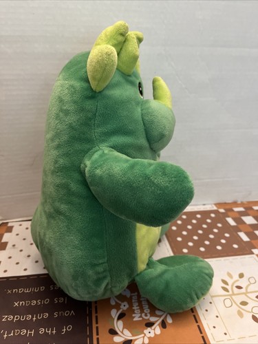 2020 Progressive Plush Jake David Green Triceratops Dinosaur Plush Toy Figure - Picture 3 of 5