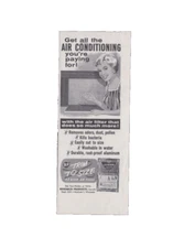 1960 PRINT AD Research Products E-Z Kleen Air Filter Air Conditioning Trim
