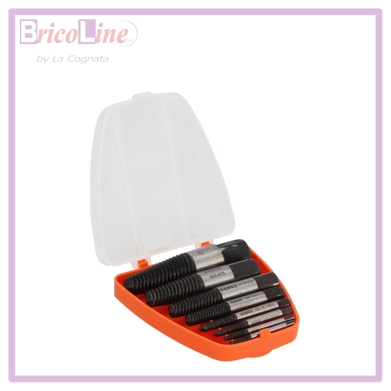 KIT ESTRATTORI PER VITI PRIGIONIERE 8-45 PZ.8 BAHCO 1435/8