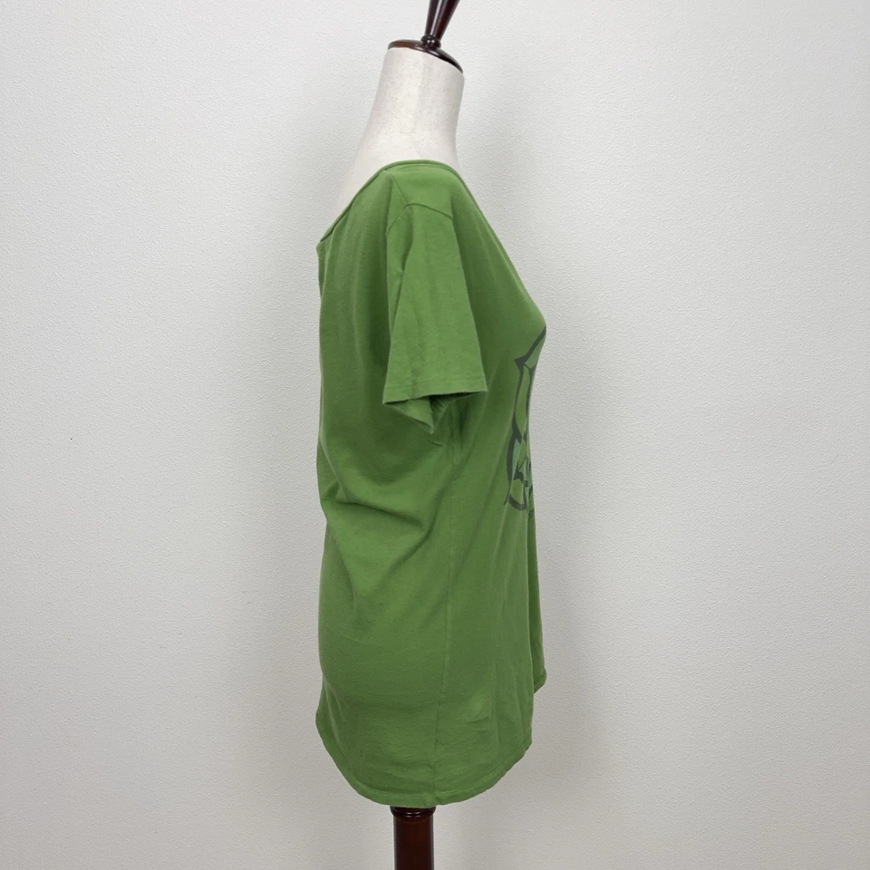 Top Dave Matthews Band para mujer XL verde flor de loto algodón orgánico concierto DMB Foto 4 de 4