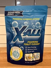 X-ALL Foaming Toilet Bowl Cleaner, Self-Activating Powder for Easy Cleaning