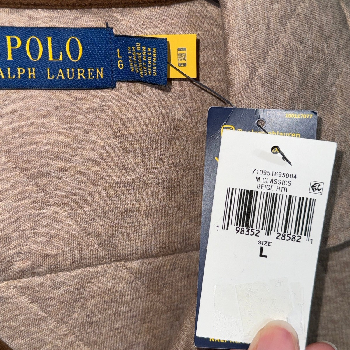 Polo Ralph Lauren Cotton Quilted Shirt Jacket beige Large $228 | eBay