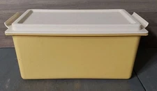 Tupperware Butter Keeper Cheese Container Harvest  Gold 638-10 Vintage 7x3