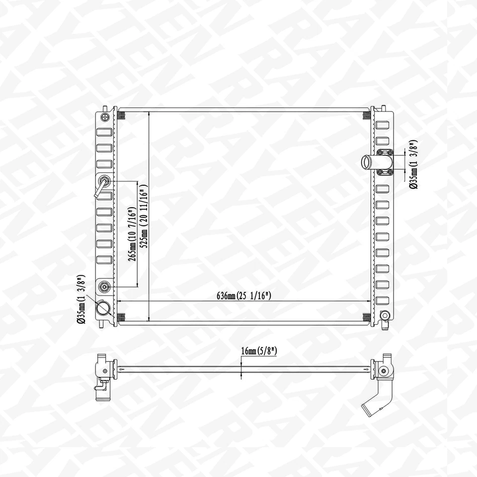 13078 Aluminium Radiator for INFINITI EX35 EX37 FX35 FX37 2014-2017 QX50 QX70 Foto 2 de 4