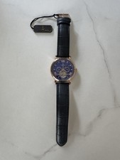 Samuel Joseph Limited Edition Navy & Gold Automatic Skeleton Men's Watch