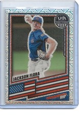 2026 Panini Stars & Stripes Jackson Flora RC Mojo Prizm /25 13/25 #80