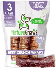 Nature Gnaws Beef Trachea Crunch Wraps for 6.4 Ounce (Pack of 1), Natural 