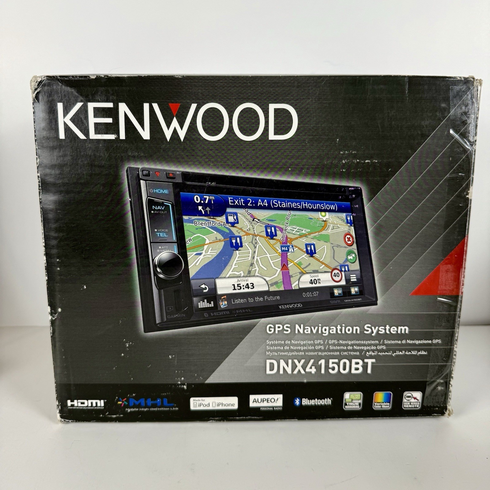 Kenwood DNX4150BT GPS Navigation Bluetooth DVD Car Stereo 2 DIN Untested