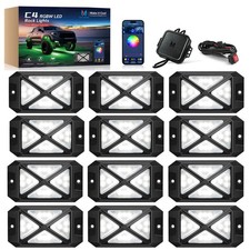 Mictuning C4 12 Pods Rgbw Led Rock Lightsbluetooth App Underglow Neon Light Kit