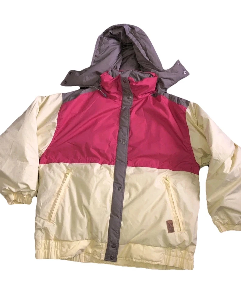 SWAN 复古 20 世纪 80 年代正品羽毛羽绒滑雪夹克外套连帽 XL 女式 — 第 4/4 张图片