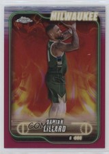 2024-25 Topps Chrome Magenta Refractor Damian Lillard #2 1u6
