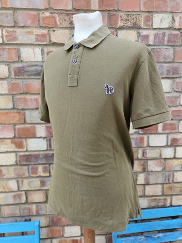 Paul Smith Poloshirt Herren 100% Bio Baumwolle Kharki Terrace Wear Freizeit UK M