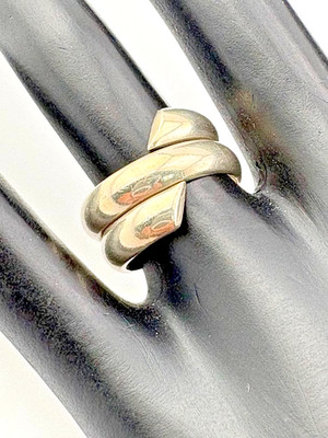925 STERLING SILBER 13 MM SPIRALRING GRÖSSE 6,5 MODERNIST BOHO SCHWER 1004
