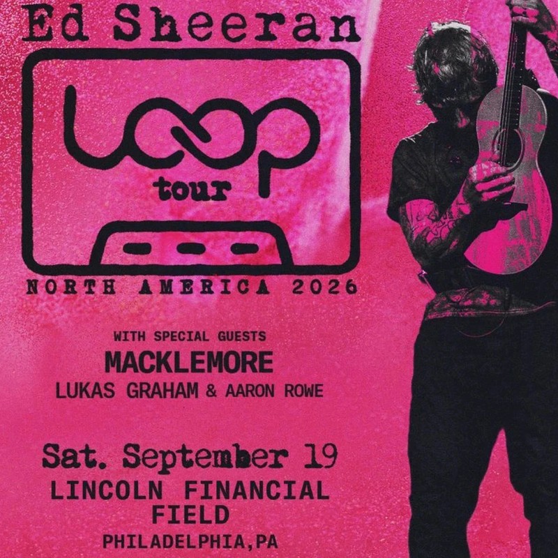 2 Ed Sheeran Tickets Linc Financial Field Philadelphia PA Sec 119 Row 16