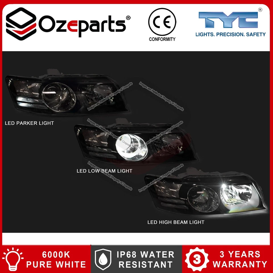 Pair Projector Headlights + Full Set LED Globes For HSV VZ Clubsport R8 Senator - image 4 of 4