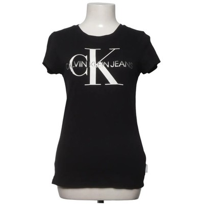 Calvin Klein Jeans, T-shirt, Größe: XS, Schwarz, Baumwolle/Modal, Print #X1m