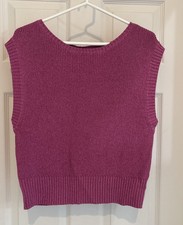 Maeve by Anthropologie Pink Boatneck Sweater Vest S