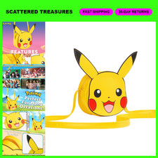 3D Pikachu Crossbody Shoulder Bag for Kids & Teens - Travel, Anime Gifts, Vacati